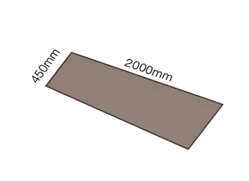 Kreisbogenförmiger, mit farbigem Stein beschichteter Metalldachziegel